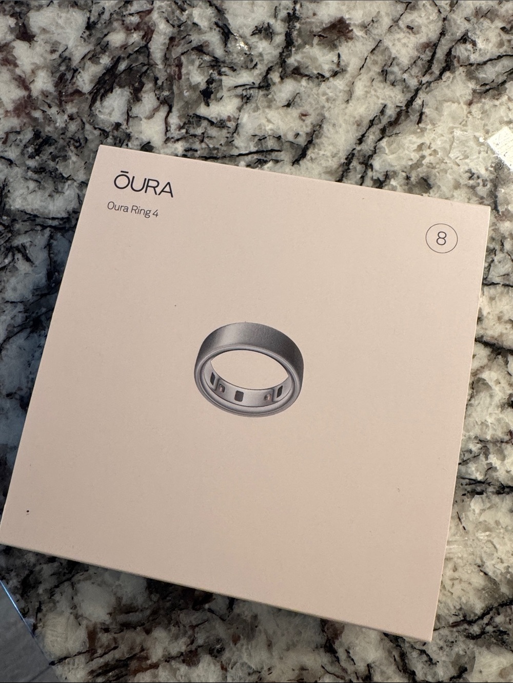 SEALED IN BOX Oura Silver Smart Ring 4 - Brushed Silver Finish | size 8 - Picture 6 of 8